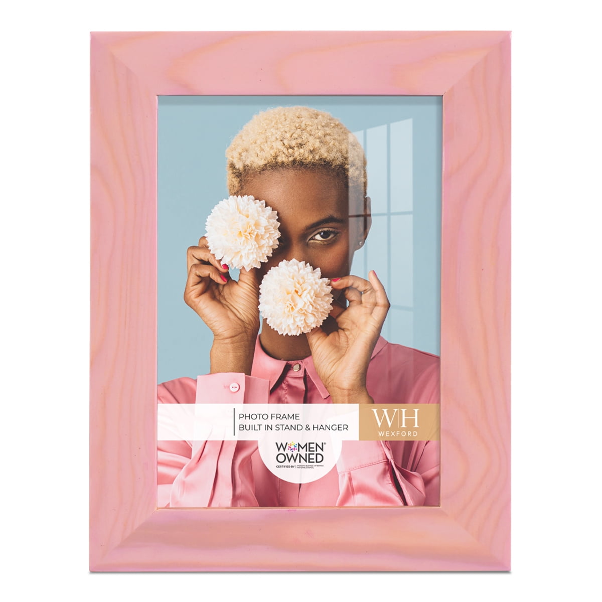 Woodgrain 3.5 in. x 5 in. Sunset Pink Picture Frame