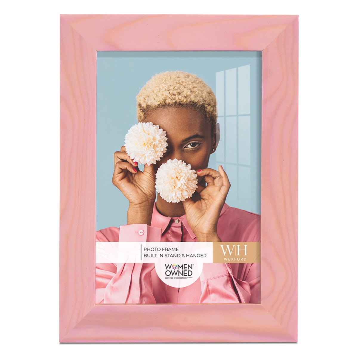 Woodgrain 4 in. x 6 in. Sunset Pink Picture Frame