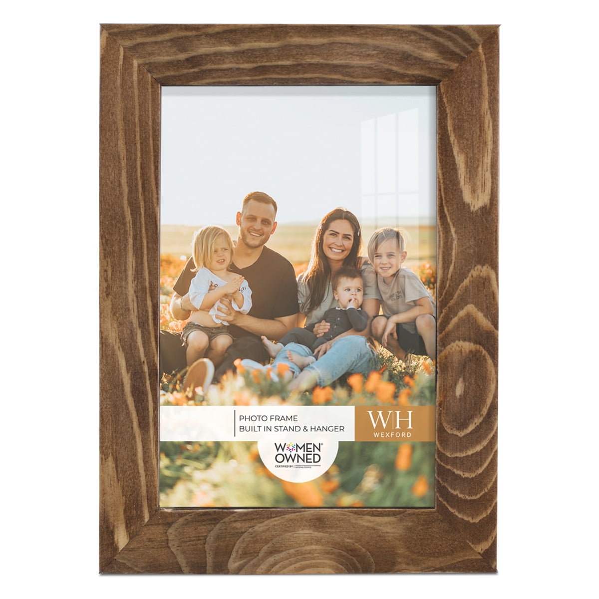 Woodgrain 4 in. x 6 in. Walnut Picture Frame