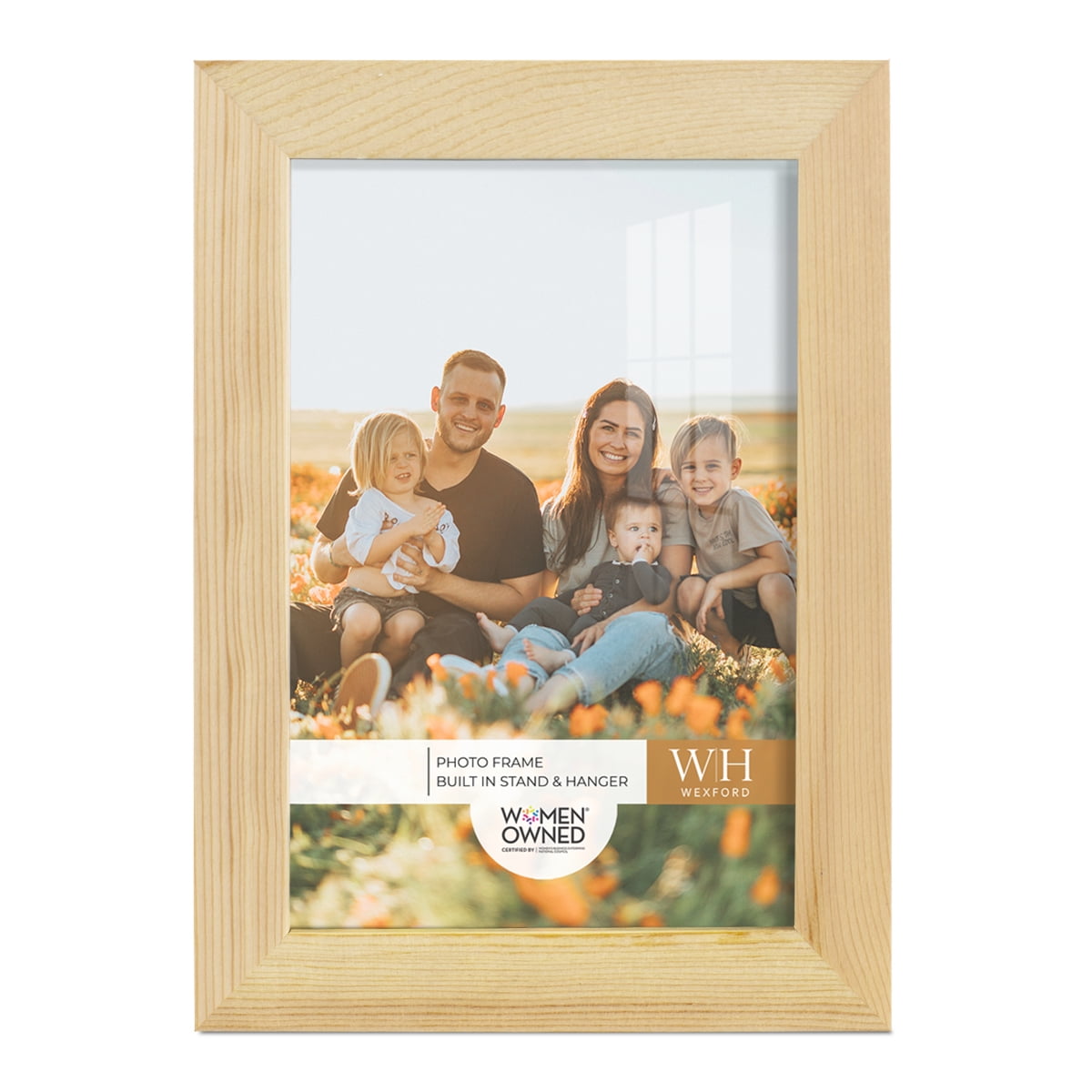 Natural Wood 5x7 Matte Finish Tabletop and Wall Photo Frame