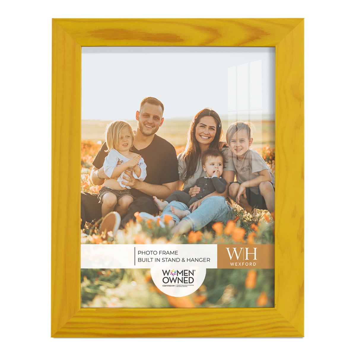 Wexford Home Woodgrain 6x8 Sunflower Yellow Picture Frame for Wall
