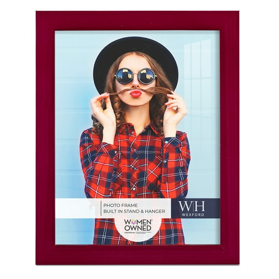 Woodgrain 8 in. x 10 in. Cherry Red Picture Frame
