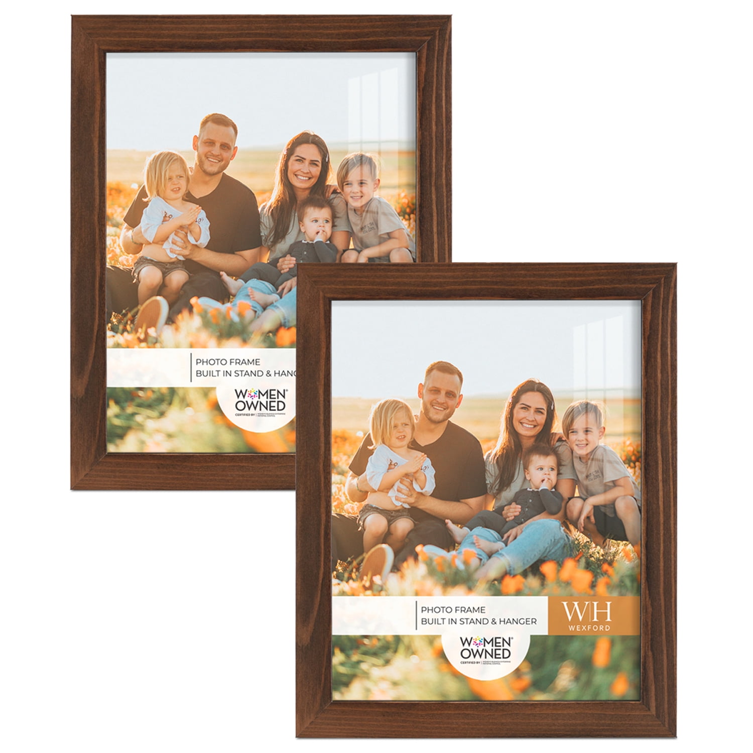 Woodgrain 8 in. x 10 in. Chestnut Picture Frame (Set of 2)