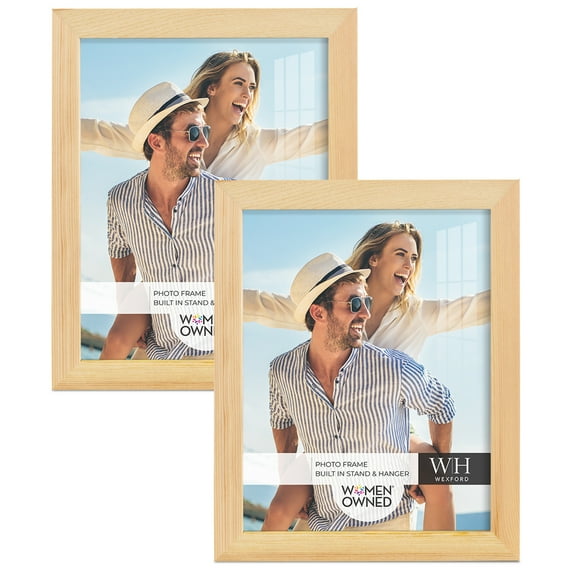 Woodgrain 8 in. x 10 in. Natural Wood Picture Frame (Set of 2)