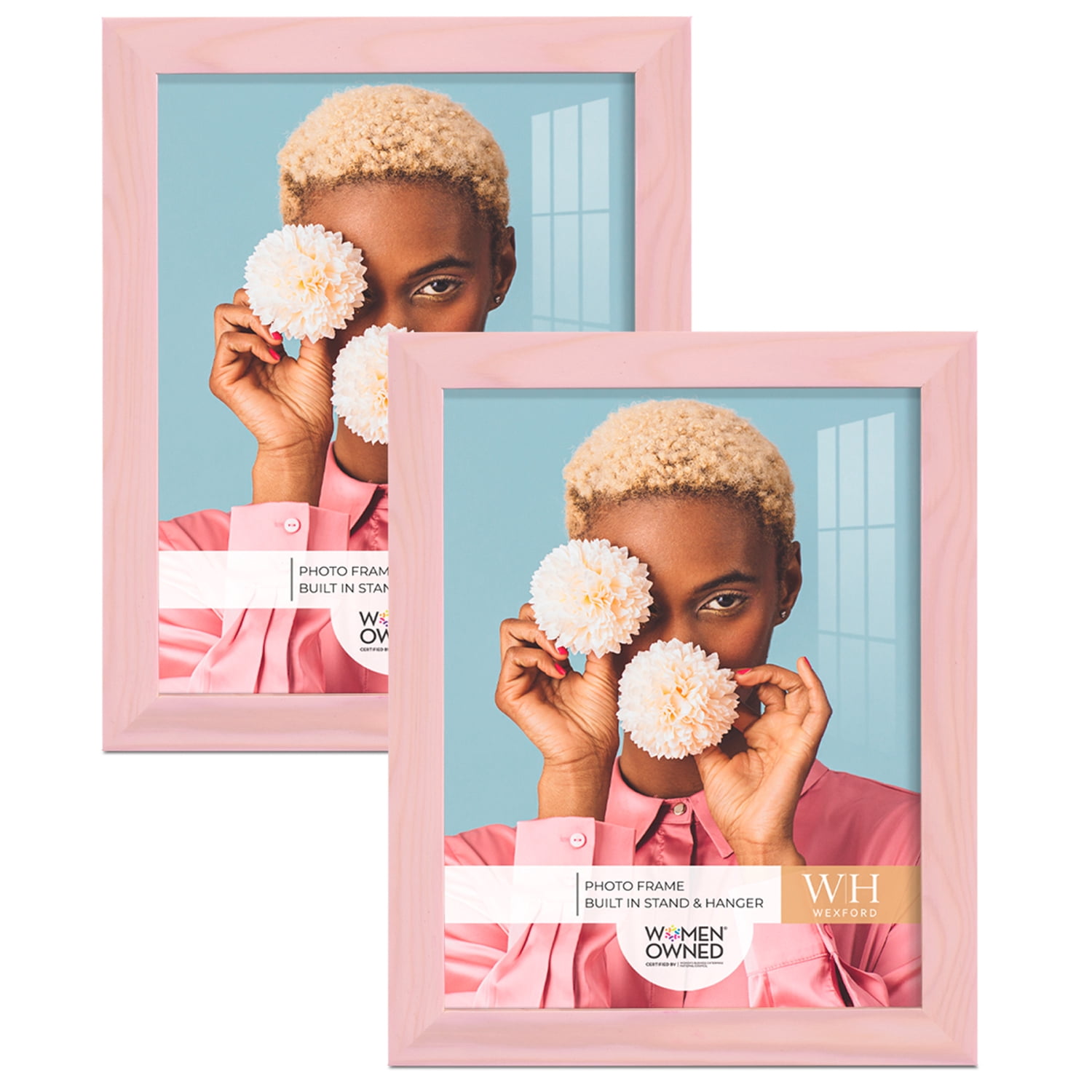 Woodgrain 8 in. x 10 in. Sunset Pink Picture Frame (Set of 2)