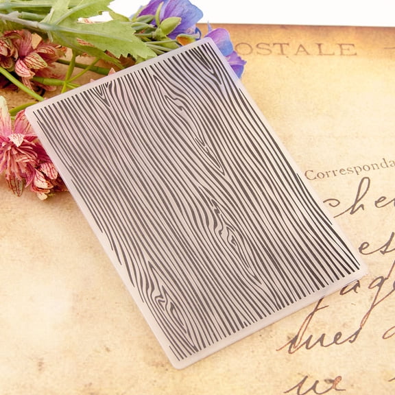 Woodgrain Tree Bark 3D Embossing Folder, Ouginx 4.1x5.8 inch 3D Textured Plate Templates for Card Making Scrapbooking Paper Craft Tool