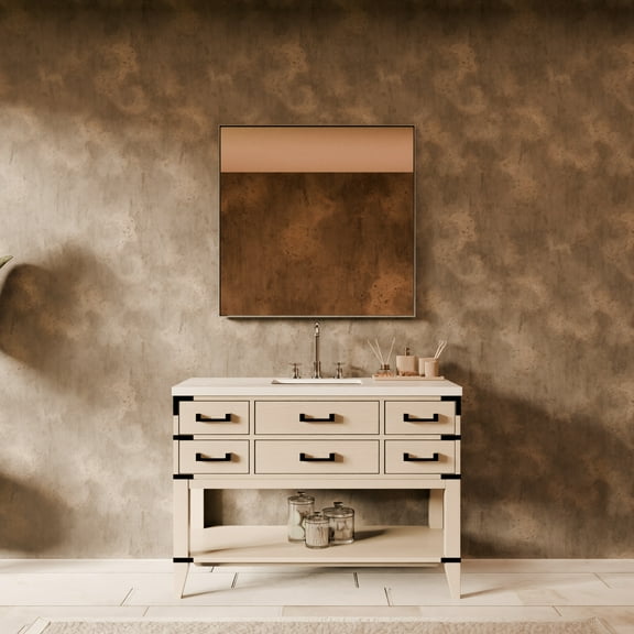 Woodhaven 48 in W x 22 in D White Oak Single Bath Vanity and Cultured Marble Top