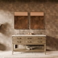 thumbnail image 1 of Woodhaven 60 in W x 22 in D Grey Oak Double Bath Vanity and Carrara Marble Top, 1 of 9