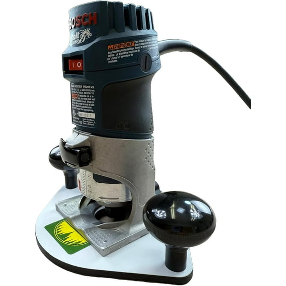 Woodhaven 8321 Trim/Compact/Palm Router Baseplate w/ 2" Bit Hole for Bosch Colt PR20 Router Durable Solid White Phenolic w/Hardware Made in the USA