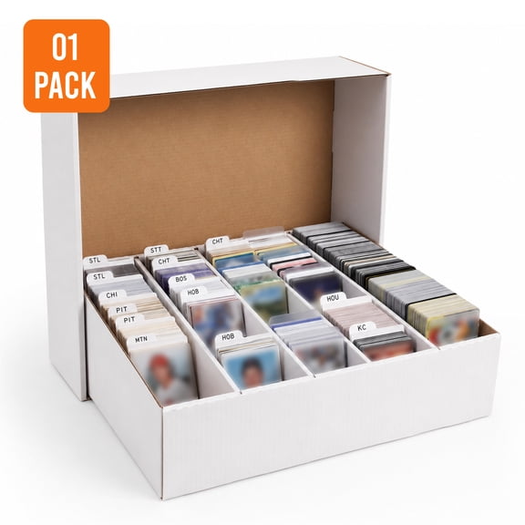 Woodhaven Trading Firm 5000-Count Trading Card Storage Box, TCG, Sports & Gaming Card Organizer, 1-Pack