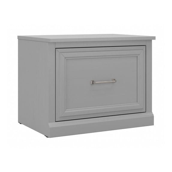 Woodland 24W Small Shoe Bench with Drawer in Cape Cod Gray - Engineered Wood