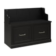 thumbnail image 1 of Woodland 40W Entryway Bench with Doors in Black Suede Oak - Engineered Wood, 1 of 11