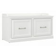 thumbnail image 1 of Woodland 40W Shoe Storage Bench with Doors in White Ash - Engineered Wood, 1 of 9