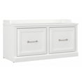 thumbnail image 1 of Woodland 40W Shoe Storage Bench with Doors in White Ash - Engineered Wood, 1 of 10