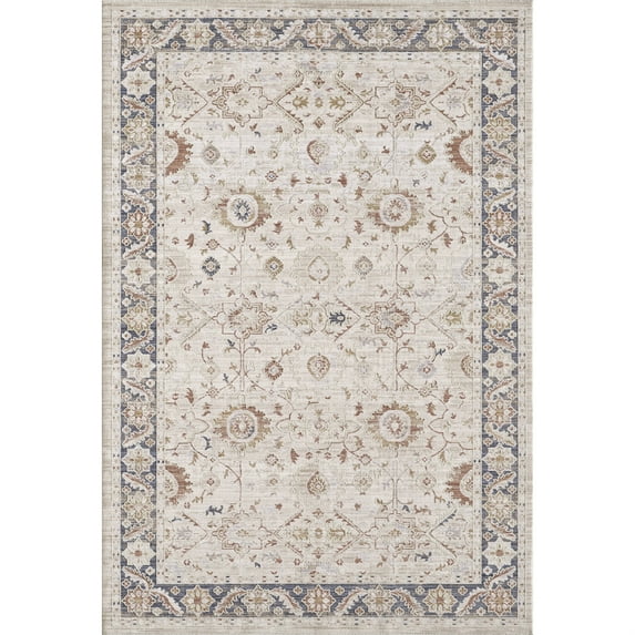 Woodland 7901 Ivory Blue Mia Area Rug, Size - 2'3" x 7'6" Runner