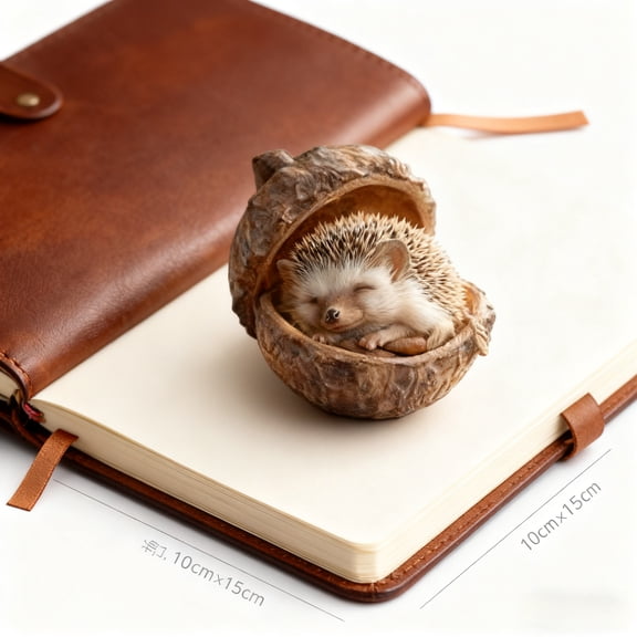 Woodland Acorn Creature Ornaments Cozy Forest Christmas Line 2026 Pine Cone Figurine Detailed 3D Resin Finish Acrylic Hanging Accent Home Party Warm Seasonal Display UKHBMC | Hedgehog