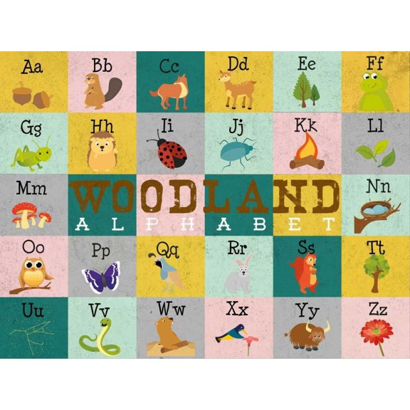 Woodland Alphabet Poster Print by Josefina