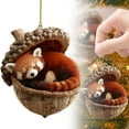 thumbnail image 1 of Woodland Animal Christmas Ornament, Acrylic Hanging Decor for Rustic Nature Christmas Tree Home Decor, 1 of 9