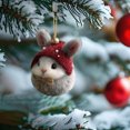 thumbnail image 1 of Woodland Animal Christmas Ornaments Rabbit Acrylic Hanging Decor Christmas Tree Decorations Forest Theme Holiday Decor Animal Lover Gift, 1 of 5