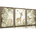 thumbnail image 1 of Woodland Animal Nursery Canvas Wall Art Cute Forest Animal Wall Decor Pictures Deer and Butterfly Wildflowers Posters Prints for Nursery Bedroom Kids Room Home Decoration, 1 of 6
