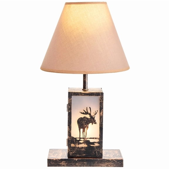 Woodland Animal Silhouette Tabletop Lamp