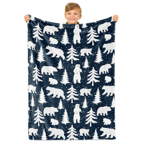 Woodland Animal Throw Blanket for Boys, Soft Cozy Jungle Animals Adventure Fuzzy Flannel Blanket Gift for Kids, Plaid Forest Animal Fleece Blanket for Toddler Girls Sofa Couch Nursery 50x60 Inch