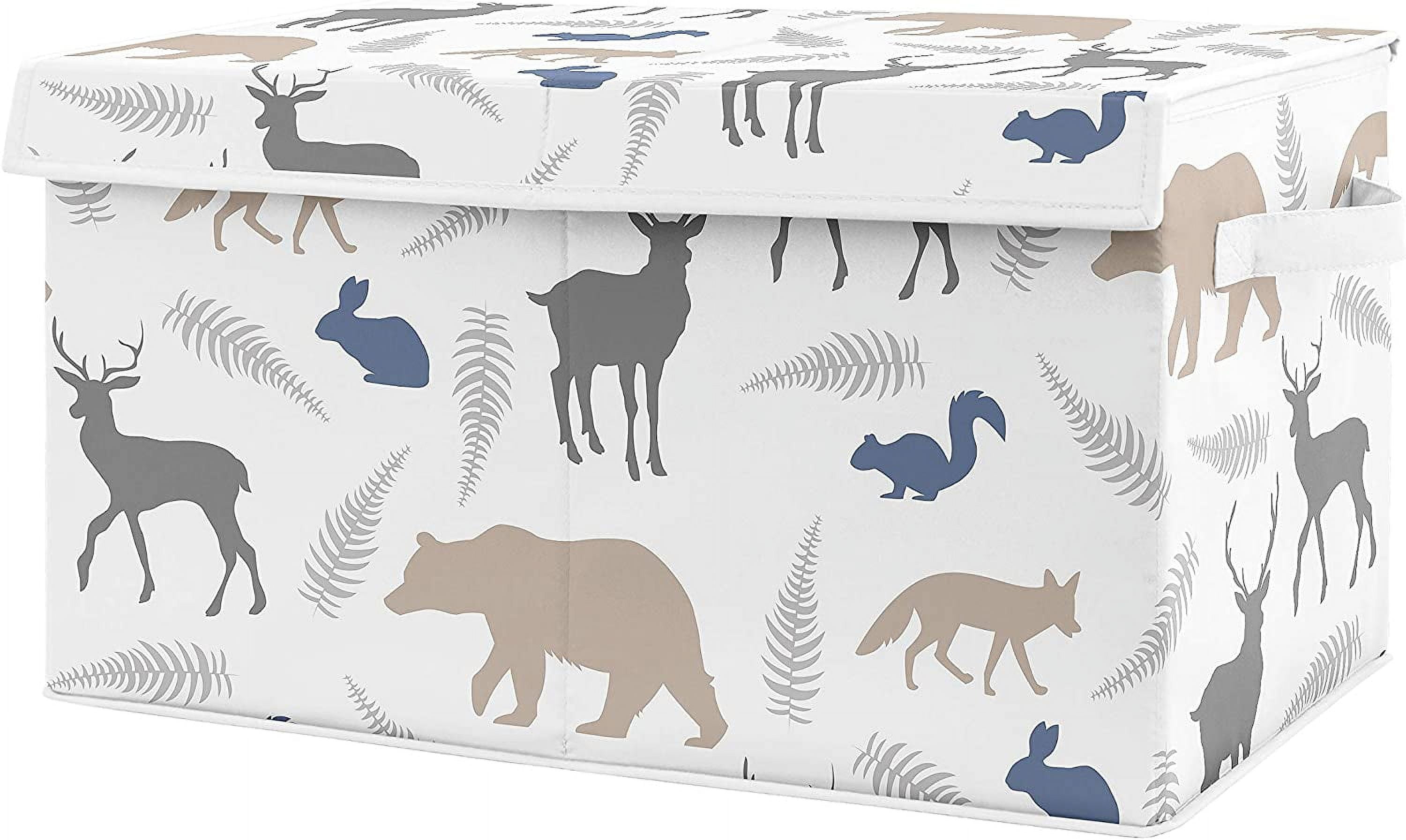 Woodland Animals Collection Fabric Toy Bin Storage