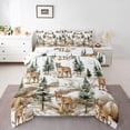 thumbnail image 1 of Woodland Animals Comforter Set Bedroom,Tiger Wildlife Bedding Set King Size,Jungle Safari Animals Down Comforter,Rustic Farmhouse Botanical Duvet Set 3 Pcs, 1 of 6