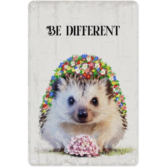 Woodland Animals Metal Tin Sign Set: Fox, Owl, Raccoon & Deer Rustic Cabin Lodge-Themed Decor for Study, Den, Office Antique Finish on Sturdy Aluminum with Detailed Edge Rivets 8x12 Inches