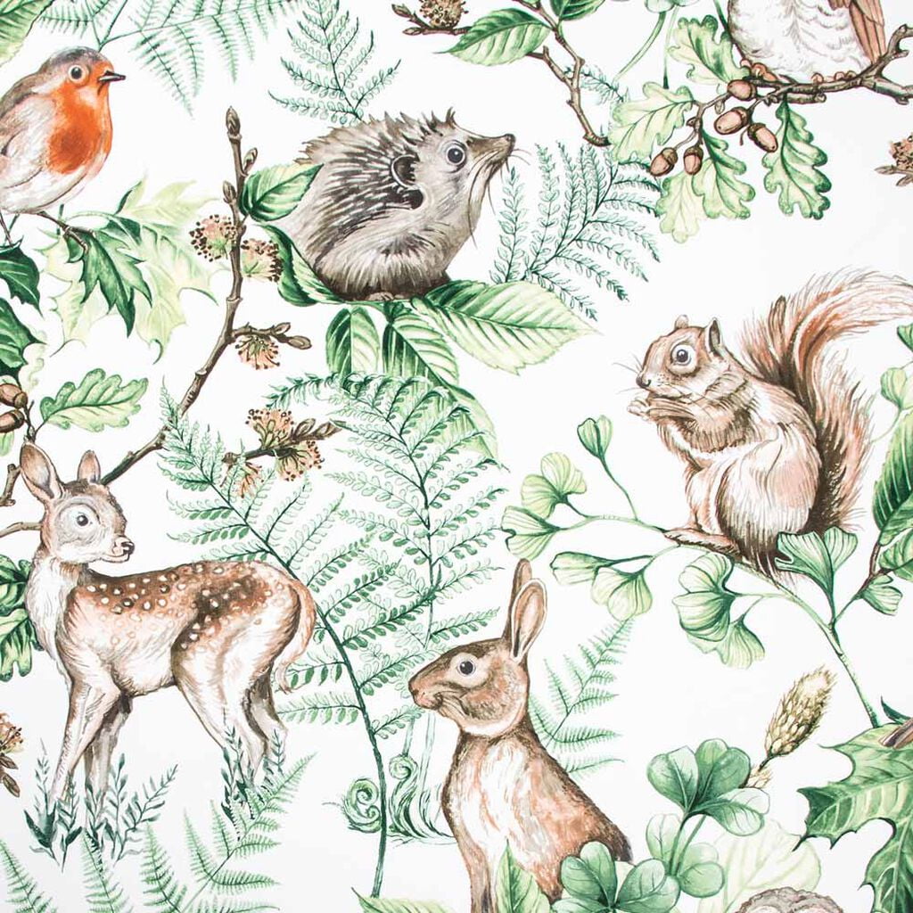 Woodland Animals Natural Wallpaper