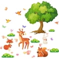 thumbnail image 1 of Woodland Animals Wall Stickers Deer Decals Squirrel Wall Decal Stickers Vinyl Butterfly Wall Art Tree Decor Hand Painted Birds Art Sticker for Room Baby Nursery Wall Decor, 1 of 8