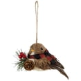 thumbnail image 1 of Woodland Baby Bird with Plaid Winter Scarf Christmas Ornament - 5.5", 1 of 8