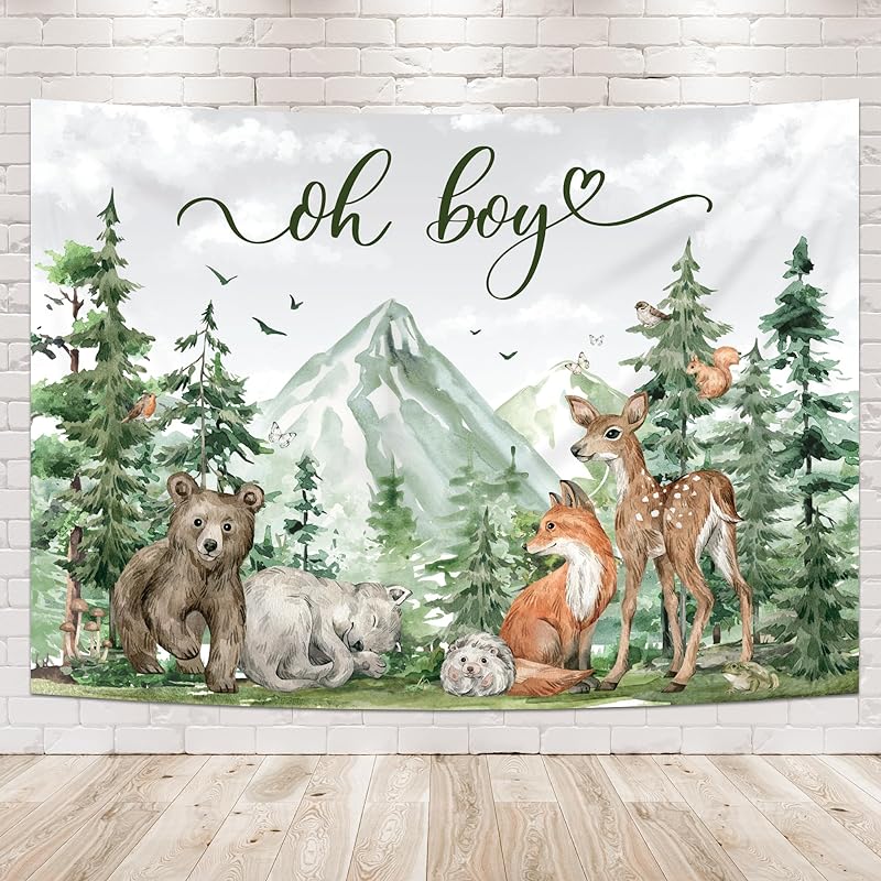 Safari Backdrop 6x4ft Safari Baby Shower Backdrop - Green Tropical ...