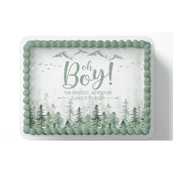 Woodland BaBy Shower Cake Topper Edible Image Forest Friends BaBy Shower Woodland Party Decorations