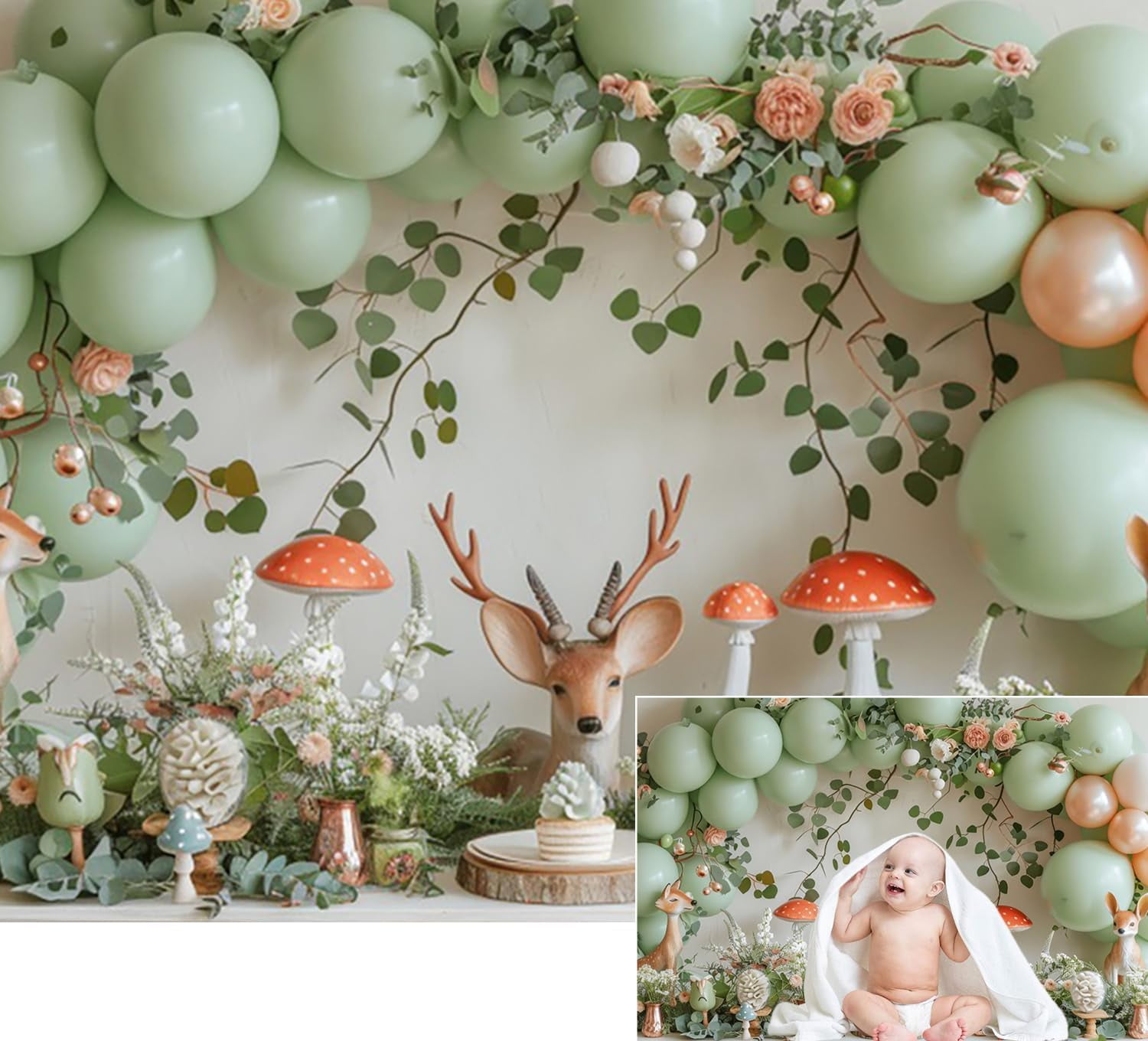 Floral Backdrop Baby Shower Backdrop Custom Blue Floral Baby Boy Shower  Decorations Photo Booth Backdrop Boy Shower Ideas Welcome Baby Name Banner  01BAS29 Baby In Bloom Baby Shower Decorations, image size:1500x1360