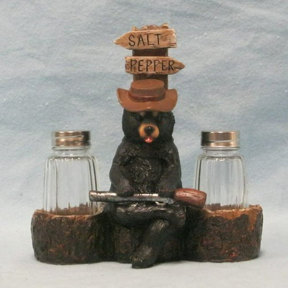 Woodland Bear "Put It Back There" Guarding His Salt and Pepper by DWK
