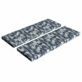 thumbnail image 1 of Woodland Bench Cushion Set of 2, Abstract Mix Shapes of Trees Overlapping Creative Design Print, Standard Size Foam Pad and Decorative Cover, Dark Blue Grey Sea Blue, by Ambesonne, 1 of 4