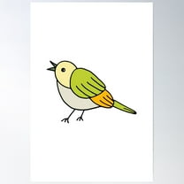 Woodland Bird Poster Wall Art, Modern Wall Decor For Living Room Bedroom, 8x12 UNFRAMED