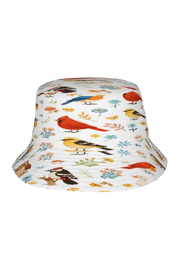 Woodland Birds And Wildlife Fisherman's Hat Lightweight and Breathable Sun Hat Suitable for Both Men and Women