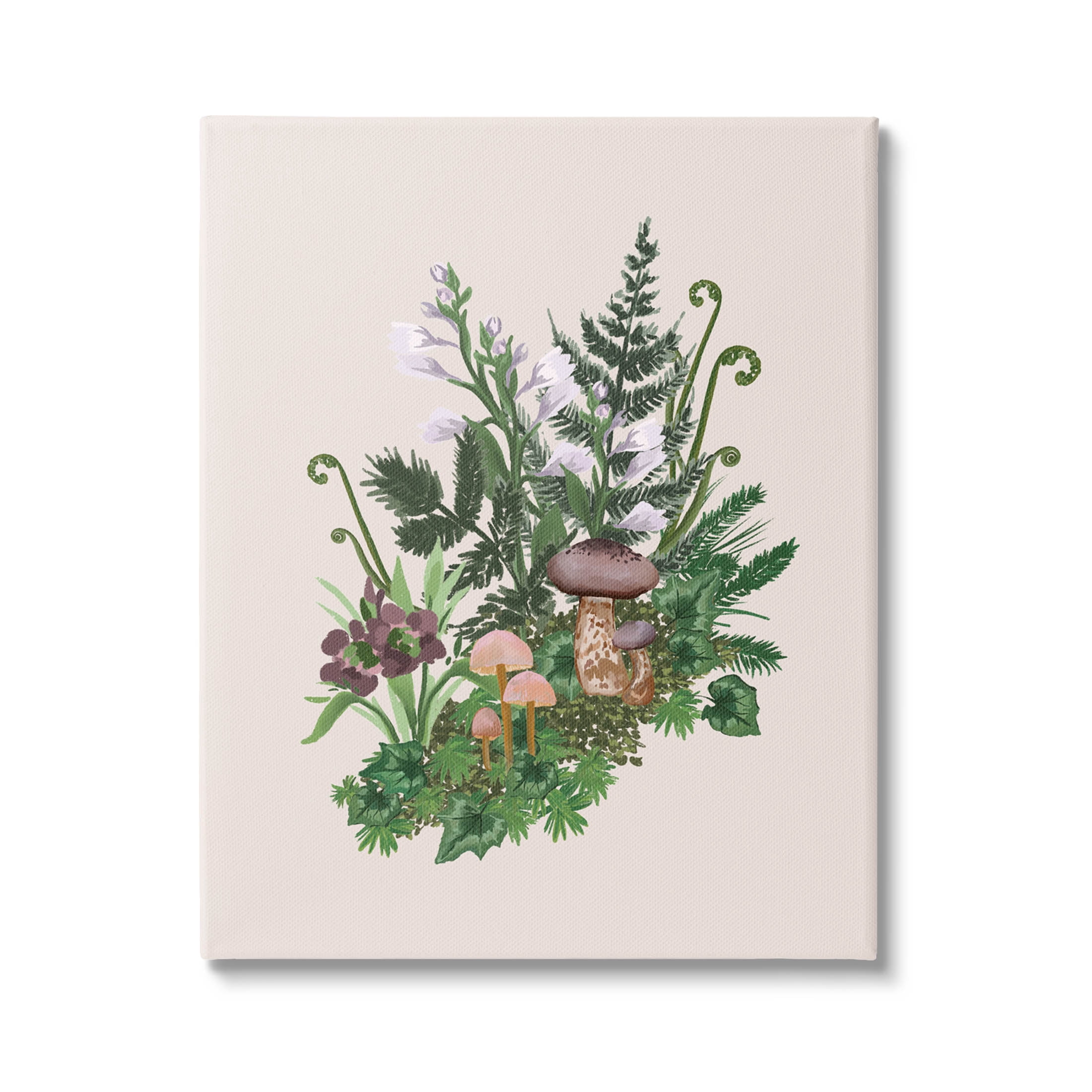 Woodland Botanical Sprouting Ferns Botanical & Floral Graphic Art Gallery Wrapped Canvas Print Wall Art