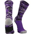 thumbnail image 1 of Woodland Camo Crew Socks (Purple Camo, Large), 1 of 2