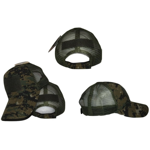 Woodland Camo Marpat Operator Operators MESH Cap Hat Patch adjustable strap RUF