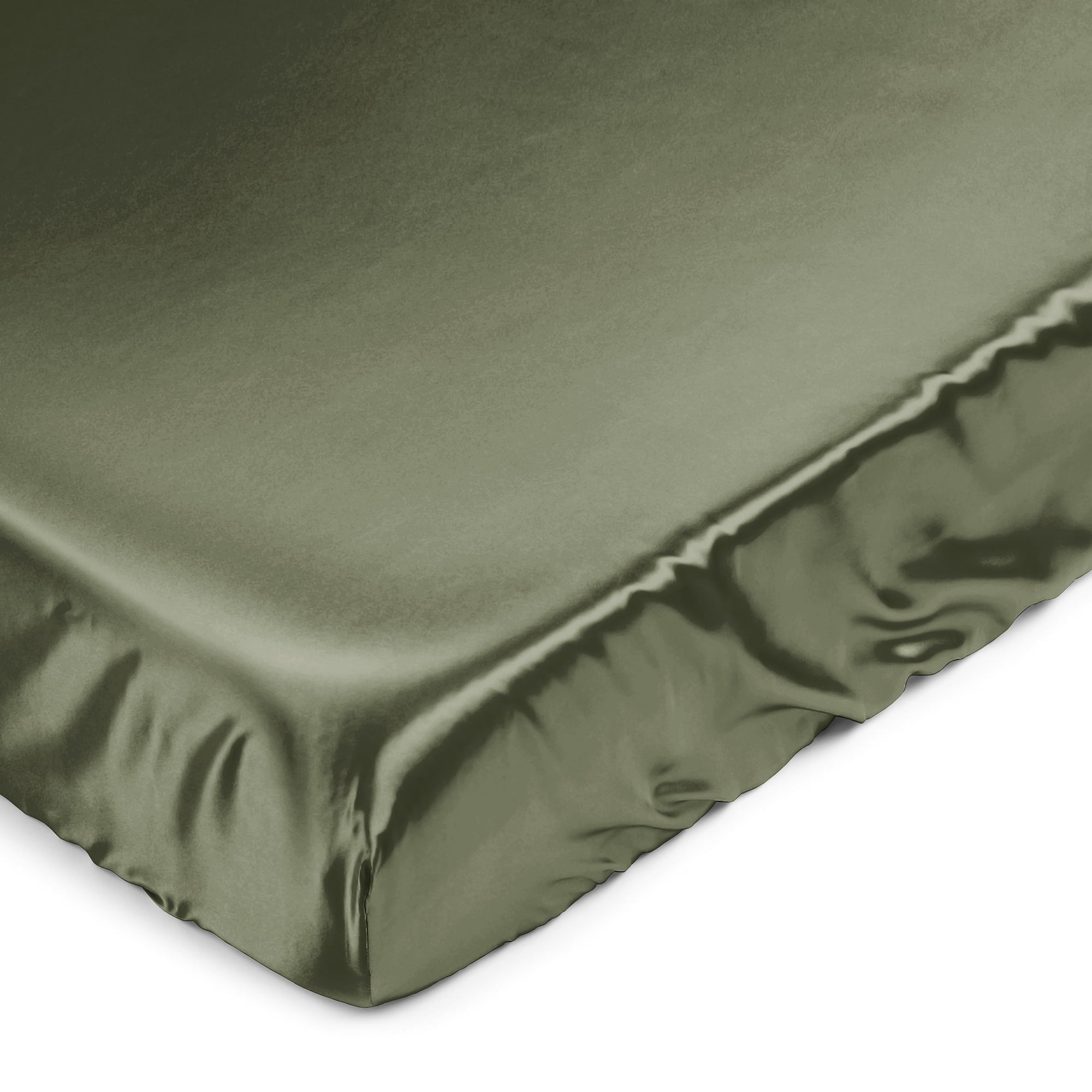 Woodland Camo Solid Green Satin Fitted Crib Sheet Boy or Girl Gender Neutral Unisex by Sweet Jojo Designs