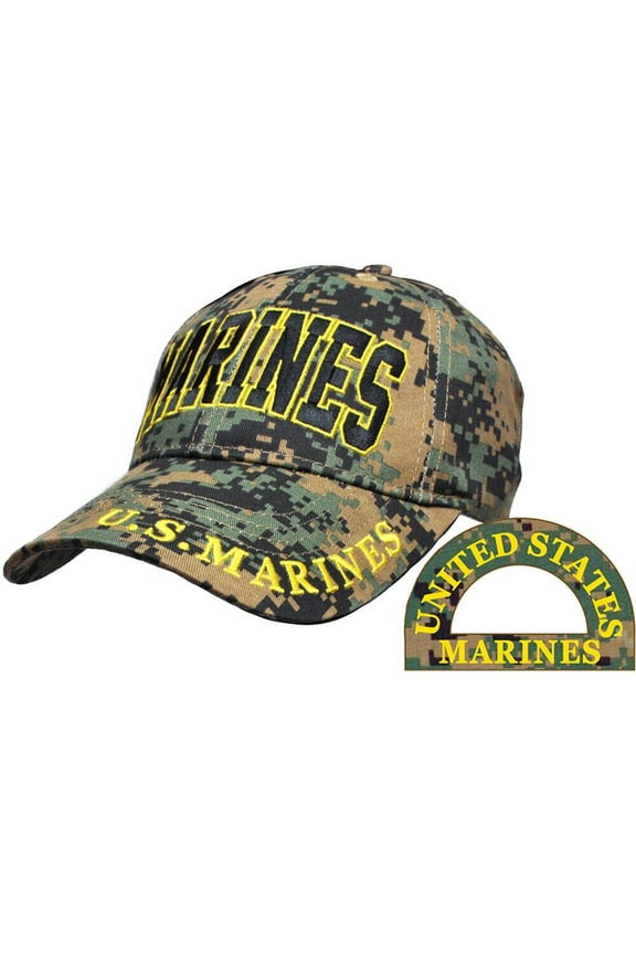 Woodland Camo USMC United States Marine Corps Marines Military Baseball Cap Hat