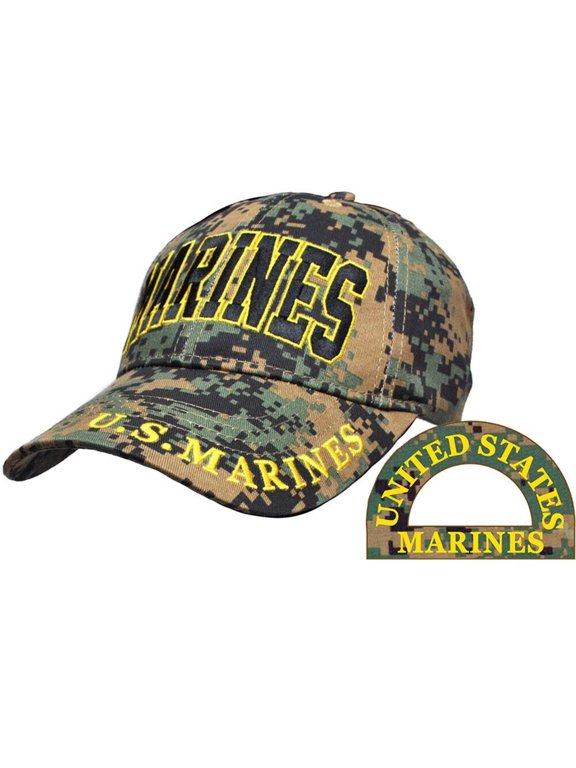 Woodland Camo USMC United States Marine Corps Marines Military Baseball Cap Hat