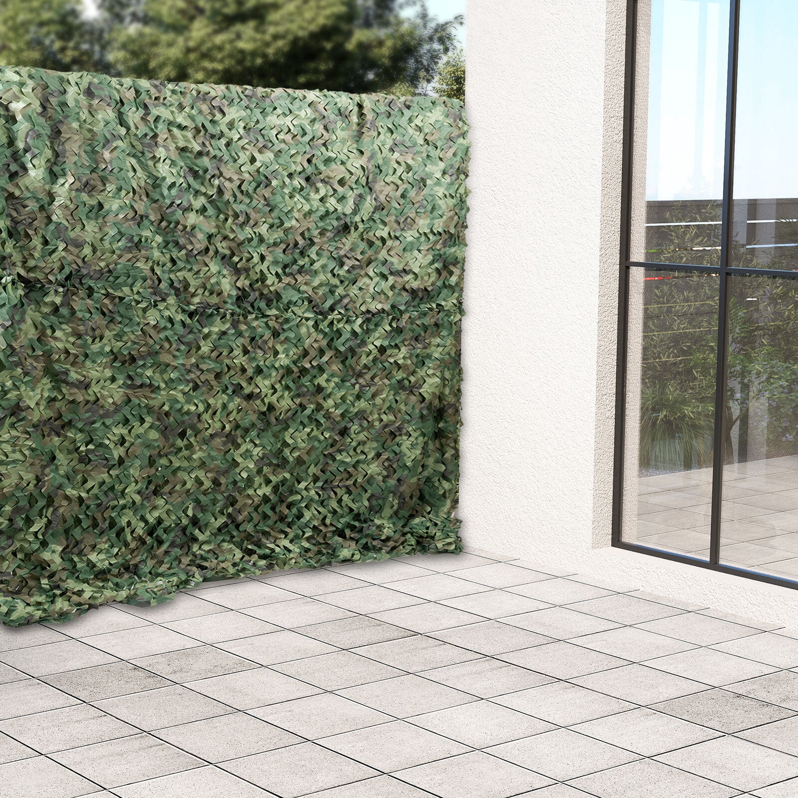 Woodland Camouflage Net 26.25*26.25ft for Camping, Hunting, Party Decoration, Wild Photography, Military Activities, Wildlife Watching