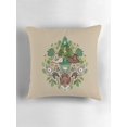 Woodland Camping Collage Green Brown Throw Pillow Cover, Double-Sided ...