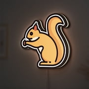 Woodland Chipmunk 3D Novelty Light Box, Forest Animal Decor for Kids Room Walls Width 12 inch, 30cm