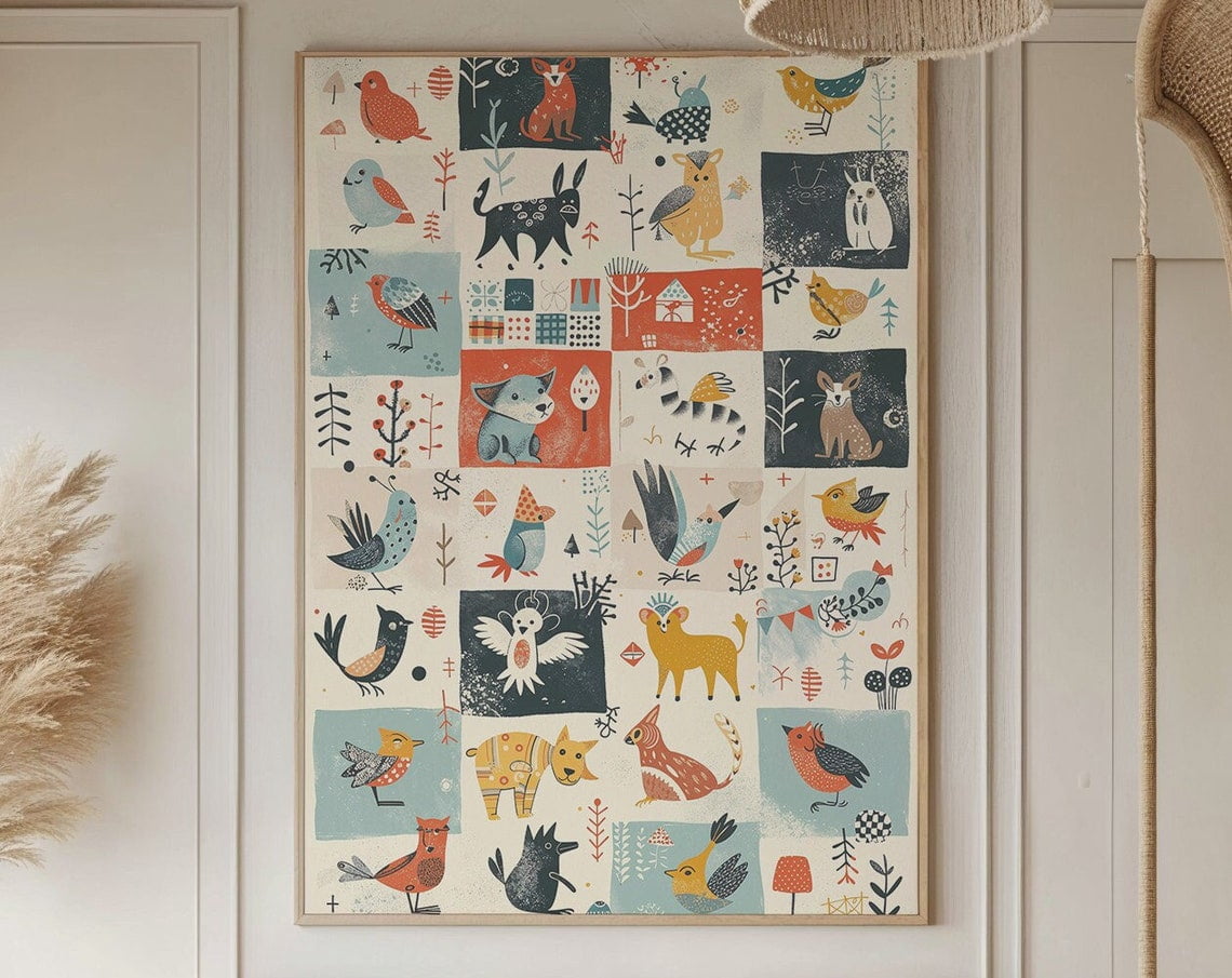 Photo inspiration: Picture Idea: Woodland Creatures Nursery Wall Art Kids Animal Posters Decor