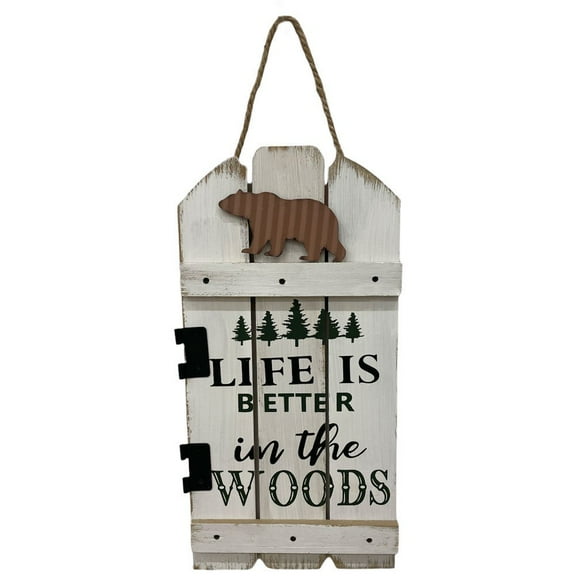 Woodland Creek Life is Better in the Woods Wall Décor Rustic Wood Sign